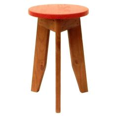 Banqueta Colorida Suze Vermelho Tomate Seco