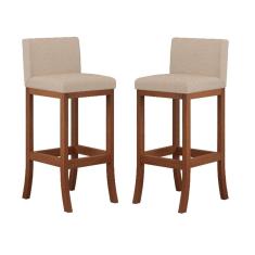 Conjunto 2 Banquetas Alta em Madeira Maciça Berlim CCS Interiores Pinhão