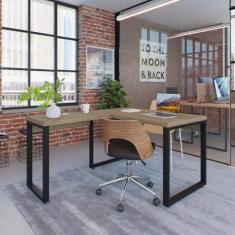 Escrivaninha em L Yon Operacional 120x70x75 Vermont/Preto