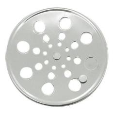Ralo Grelha Inox Para Banheiro Redondo 10X10 Com Fecho - Lhd Metais