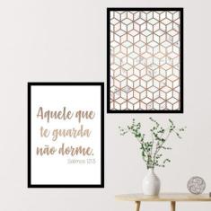Kit 2 Quadros Decorativos O Que Te Guarda Não Dorme 45x34cm - Quadros 