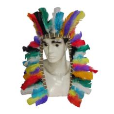 Fantasia Cocar Americano Adulto Ou Infantil Índigena - USINA DE ARTE, 