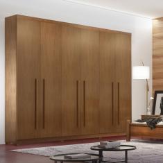 Guarda Roupa Casal 6 Portas 4 Gavetas Com Pés Divino Rufato Imbuia