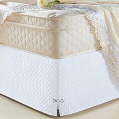Saia Para Cama Box Queen Veneza 1 Peça - Branco - Decorativa
