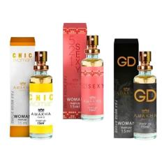 Kit 3 Perfume Feminino Amakha Paris Chic 521 Sexy Gd