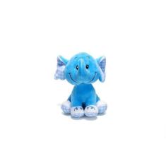 Elefante de Pelúcia com Chocoalho Azul Unik Baby