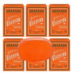 Kit 6 Sabonete Granado Extrato de Amêndoa Doce Glicerina Vegetal Natur