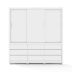 Guarda-Roupa Bartira Arezzo com 3 Portas e 9 Gavetas Externas - 207,4cm de largura