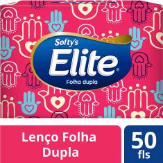 Lenço de Papel Softy's Elite Folha Dupla com 50 unidades 50 Unidades