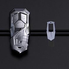 TPHJRM Capa de chave de carro em liga de zinco, capa de chave, adequada para Audi A4 B9 Q5 Q7 TT TTS 8S 2016 2017 Chaveiro remoto inteligente para carro