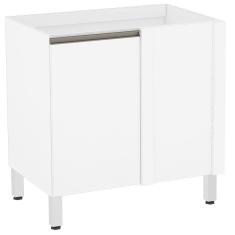 Balcão de Cozinha sem Tampo Canto Reto 80cm 1 Porta Pérola Luciane Móveis