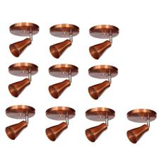 Kit 10x Spot Cobre Led Direcionavél 520/1 Hiperlight Cobre