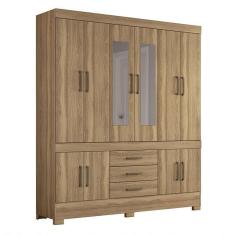 Guarda Roupa Casal New Murano 10 Portas e 3 Gavetas com Espelho - Demóbile