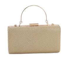 Bolsa Clutch Festa Feminina Strass Alça Chenson 3182602 Cor:Dourado