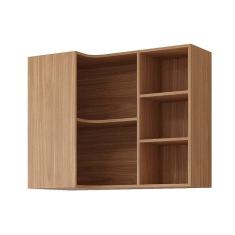 Armário Aéreo P- Cozinha Estela De Canto C-5 Nichos 92cm Freijo - Mgm