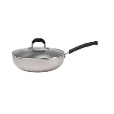 Wok Com Tampa Em Alumínio Brinox Saffron 28cm Champanhe