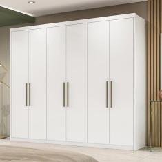 Guarda Roupa Casal Ambiente Sumatra Branco Brilho – Demóbile