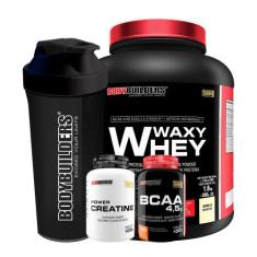 Kit Waxy Whey 2Kg+ Bcaa 4,5 100G+ Power Creatina 100G - Bodybuilders