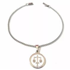 Pulseira Aço Inox Direito Advogada Detalhe Branco - Milena Folheados