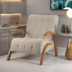 Poltrona do Papai em Veludo Pés em Mdf Garden - Viero