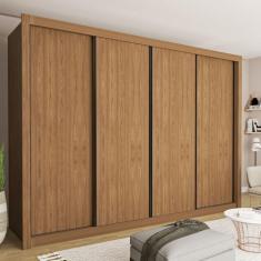 Guarda Roupa Casal Premium Nápoli 279,3cm 4 Portas 4 Gavetas Espresso 