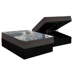 Cama Box Baú Queen: Colchão Molas SuperPocket Ensacadas Ortobom ISO + 