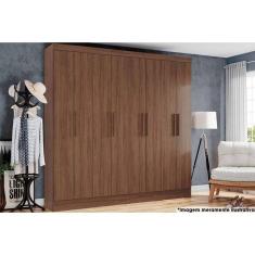 Guarda Roupa 8 Portas E 4 Gavetas B51 Castanho - Henn