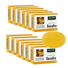 Kit c/12 Sabonetes em Barra 90g Enxofre p/ Acne e Oleosidade Pele e Co