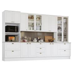 Cozinha Completa Americana 6 Peças Com Torre Quente 2 Fornos Branco - Móveis Henn Branco