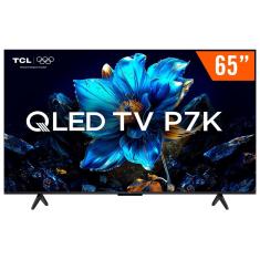 Smart TV QLED 65&quot; Android TV Ultra HD 4K TCL 65P7K Comando de Voz Hands-Free Google TV Bluetooth