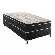 Cama Box Conjugado Solteiro: Colchão Molas Extrapedic Sublime Life Pillow Black (88x188x48) Paropas