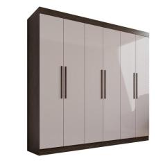 Guarda-Roupa Casal 6 Portas 4 Gavetas Roma - Mais Móveis, NEWCANION/OF