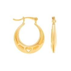 Brinco Rommanel Banhado Ouro Argola Com Corações Vazados 522340, 0