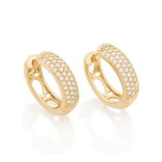 Brinco argola  rommanel com zirconias 526310, 0