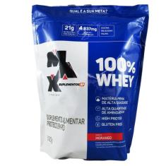 100% whey protein (refil-900g) max titanium, morango