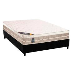 Cama Box Casal: Colchão Molas Bonnel Castor Tecnopedic Premium + Base 