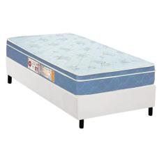 Cama Box Solteiro: Colchão Espuma D45 Castor Sleep Max + Base CRC Cour