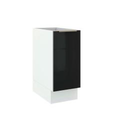 Balcão Madesa Lux 35 cm 1 Porta - Branco/Preto