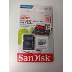 Cartão De Memória 32Gb Micro Sd Sandisk Classe 10 - Ultra