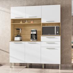 Armário de Cozinha Completa Montesa 6 Portas 2 Gavetas Freijó / Branco