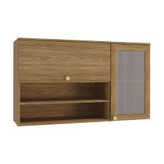 Armário Aéreo Para Cozinha Com 2 Portas Botanic M635 Kappesberg Nogueira Fosco