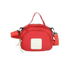 Elonglin – Bolsa feminina casual de lona, pequena bolsa de ombro, Macio, Vermelho, 16*7*15CM