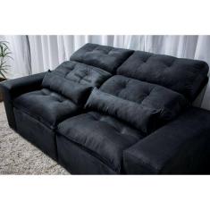 Sofá Retrátil e Reclinável com 2,00m de Largura em Tecido Suede