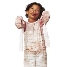 Fantasia Halloween Múmia Infantil Menino Zumbi Morto Vivo