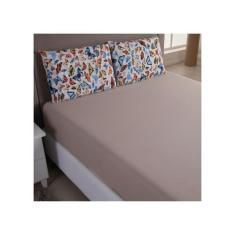 Lençol de Malha 100% Algodão Solteiro Fronha Zíper Cama Box - Mava Enx