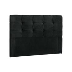 Cabeceira Cama Box Estofada Casal Casal Clean Plus Casal - Suede Negro