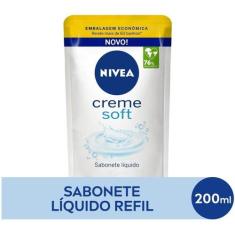 Sabonete Liquido Creme Soft Refil 200ml Nivea, 200ml