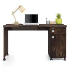 Escrivaninha Para Computador Office Malta - Mdp 1 Gaveta Noce - Lukaliam Móveis