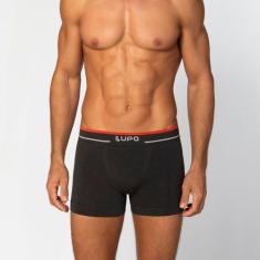 Cueca Lupo Boxer Microfibra Sem Costura 733-004, Grafite, G