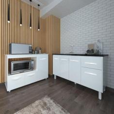 Balcão Armário Camila Cozinha Gabinete de Pia 140 cm e Balcão para For